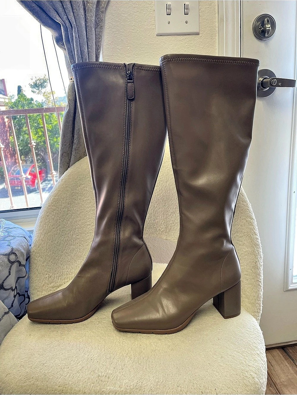 Aerosoles Women's Heeled Knee-High Boots Brown US 9
